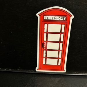 RED TELEPHONE BOOTH STICKER